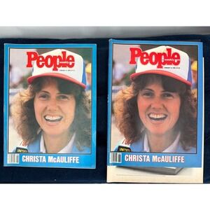 Vintage People Magazine Feb 10 1986 Christa McAuliffe Challenger Tribute 2 Pack